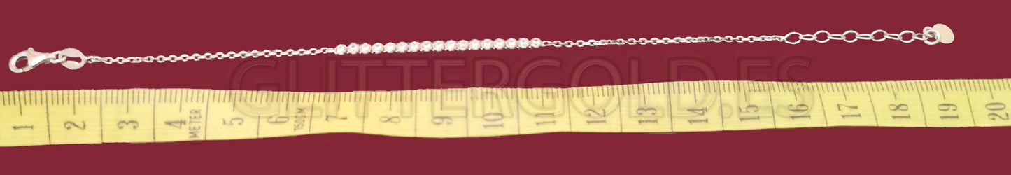925 Sterling Silver Bracelet Weight: 1.75g