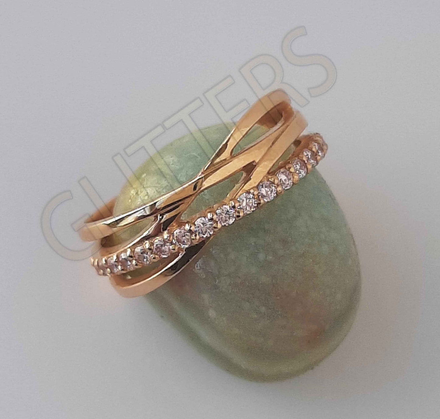 18kt Pink gold natural ring
