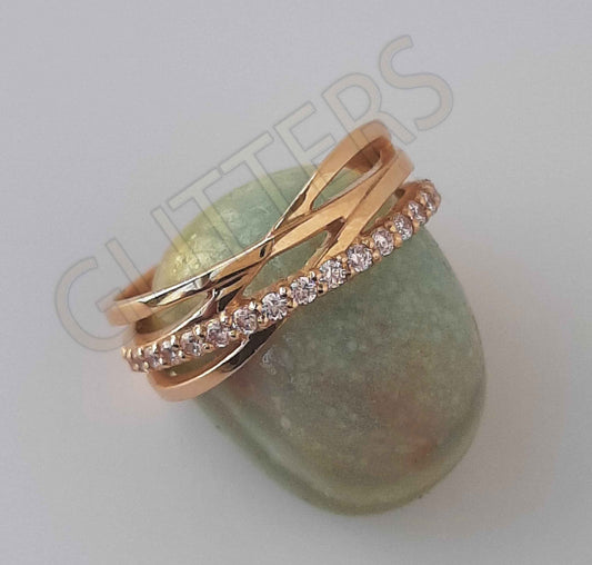 18kt Pink gold natural ring