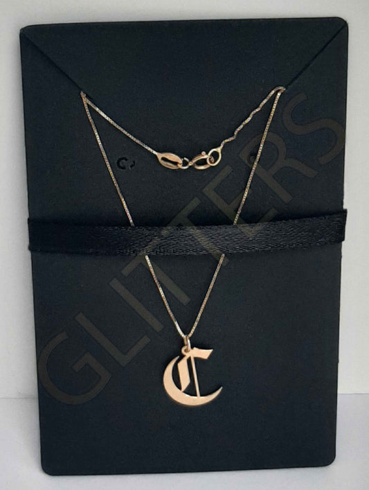 18kt yellow gold necklace Weight: 1.23g 
