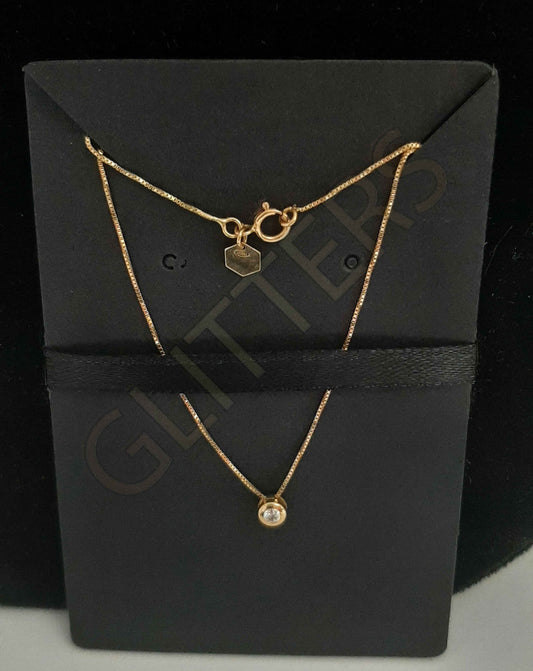 18kt yellow gold necklace Weight: 1.41g