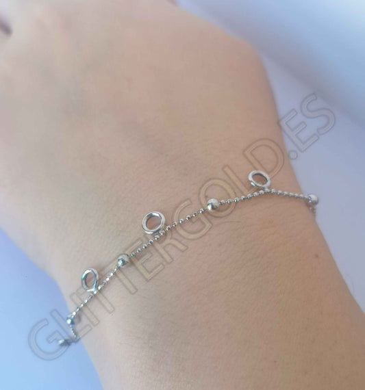925 Sterling Silver Bracelet Weight: 2.29g