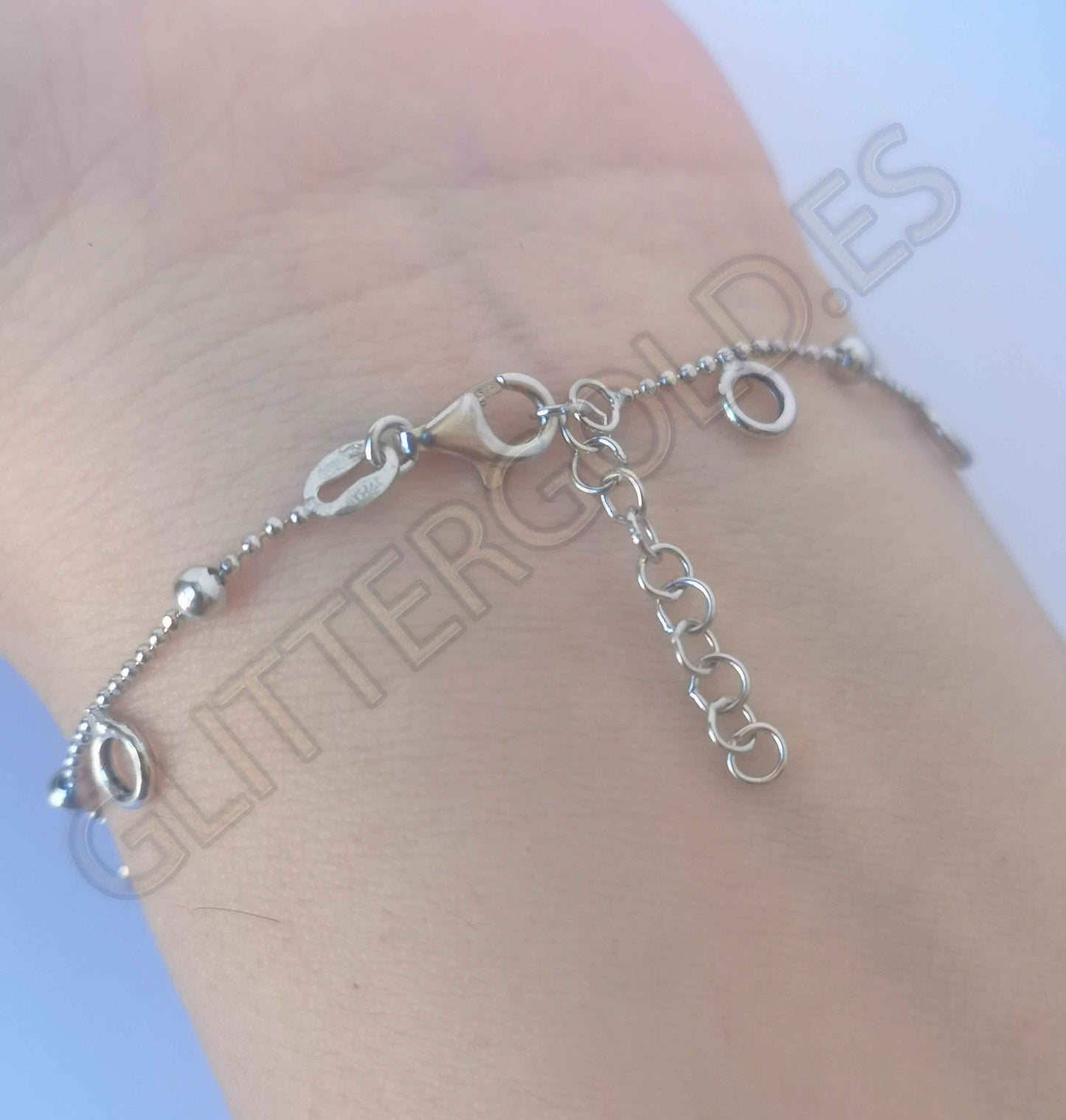 925 Sterling Silver Bracelet Weight: 2.29g