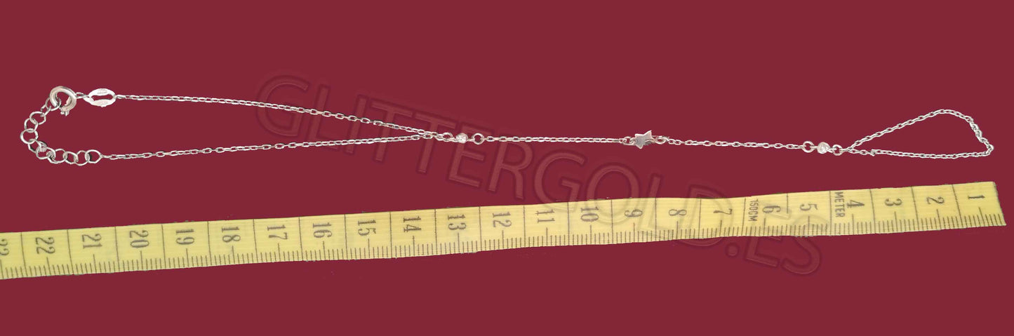 925 Sterling Silver Bracelet Weight: 1.83g